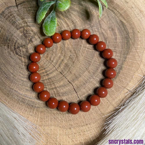 A Grade Red Jasper 8mm Crystal Bracelet