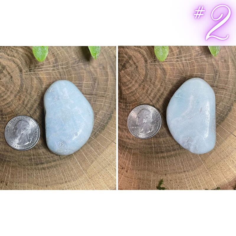 Caribbean Blue Calcite Tumbles